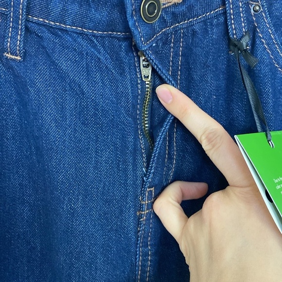 Women's High-Rise Straight Leg Wide Cuff Jeans - kate spade New York Sz 4 - Picture 6 of 9